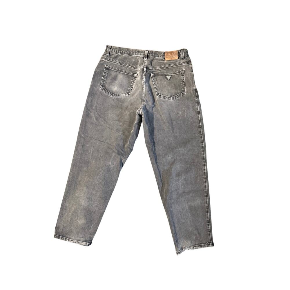 Vintage Guess Pascal Jeans Mens W36xL30 Black Loose Fit Tapered Cotton Denim 90s - Picture 5 of 16